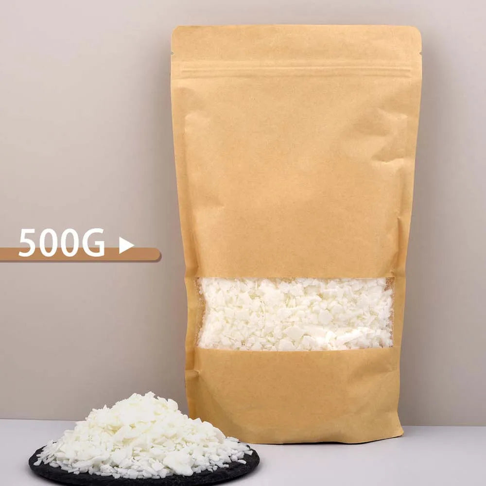100/500/1000g Natural Soy Wax Flake For DIY Handmade Candles Crafts Additive-Free Scented Candle Raw Material Making Kit Zpaxo 500g