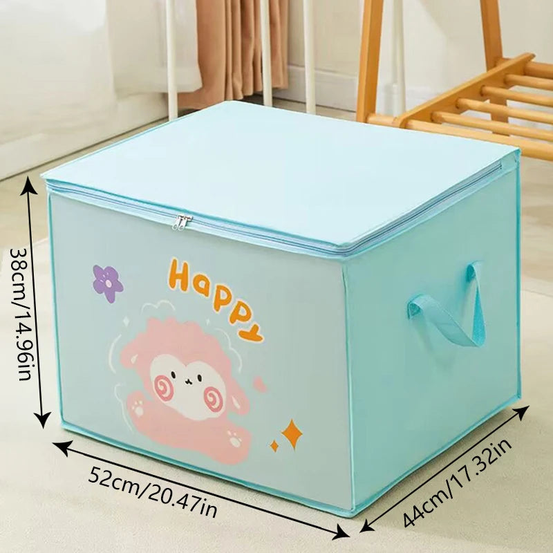 Bins Cube Folding Toys For Cartoon Animal Nursery Toy Storage Box Felt Cloth Fabric Storage Basket Kids Toys Organizer Box Zpaxo A9