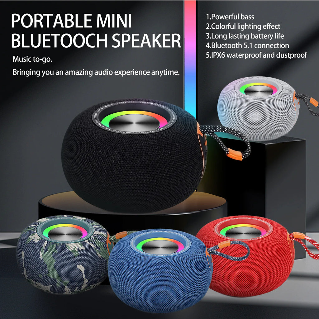 Bluetooth Wireless Speaker Small Portable Steel Gun Heavy Metal Zpaxo