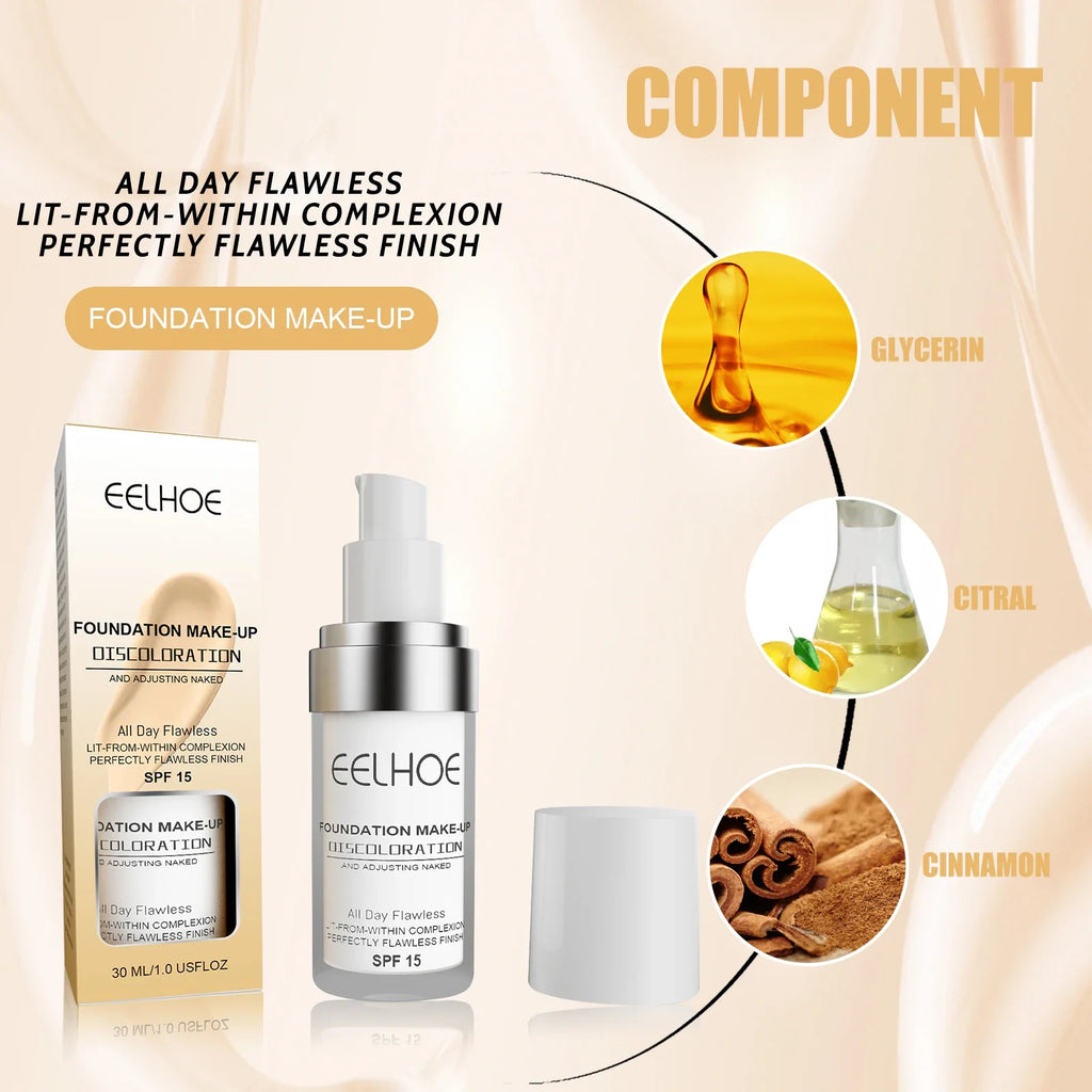 EELHOE Color Changing Foundation – Waterproof Full Coverage Liquid Foundation Zpaxo