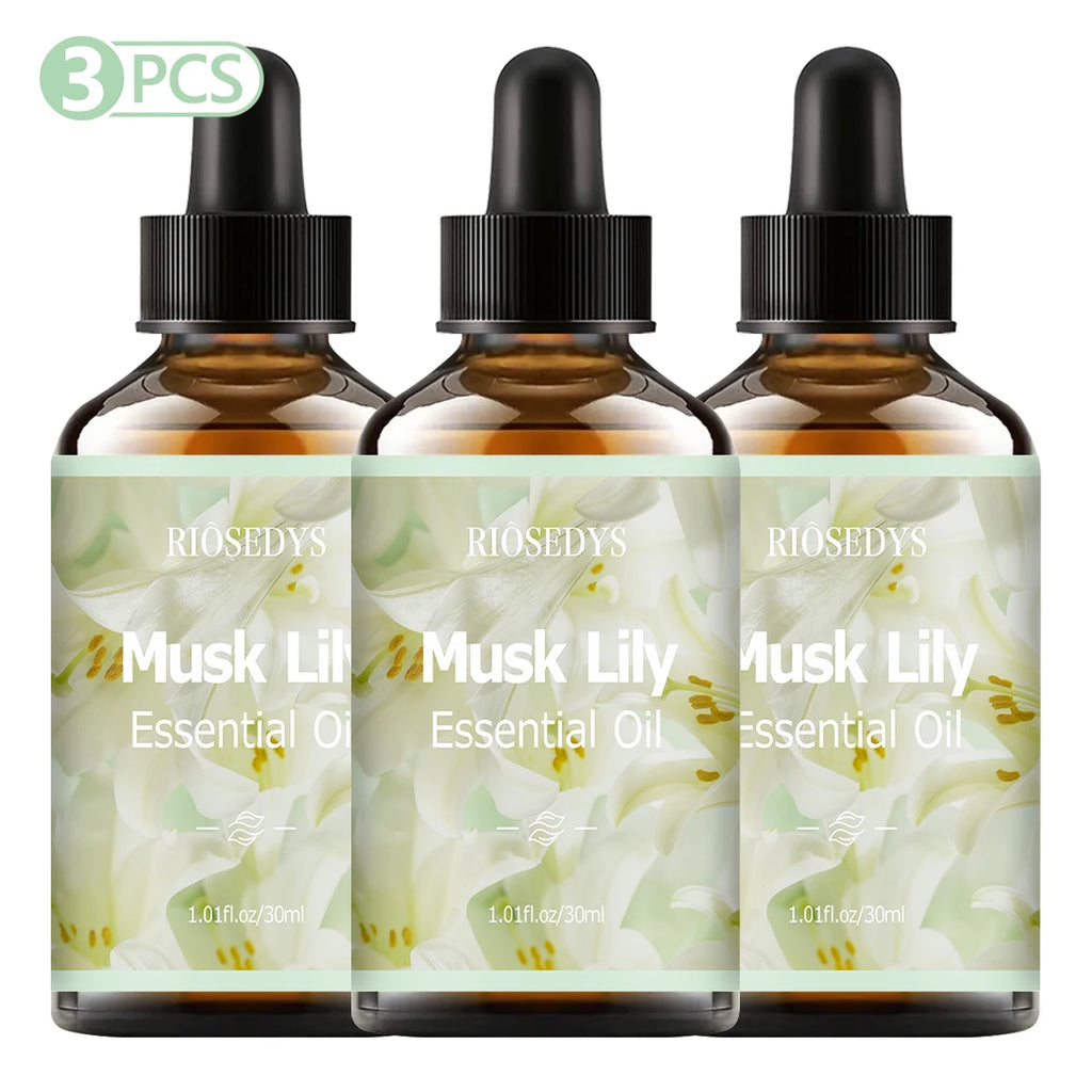Lily Valley Essential Oil Natural Fragrance Suitable Body Massage Zpaxo Musk Lily 3pcs 30ml