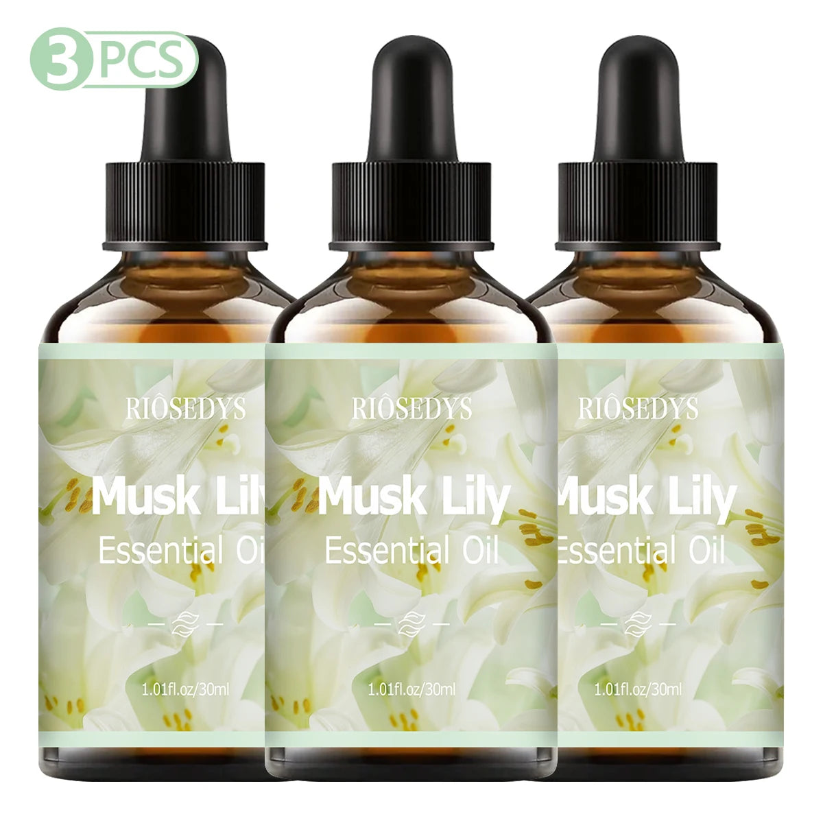 Lily Valley Essential Oil Natural Fragrance Suitable Body Massage Zpaxo Musk Lily 3pcs 30ml