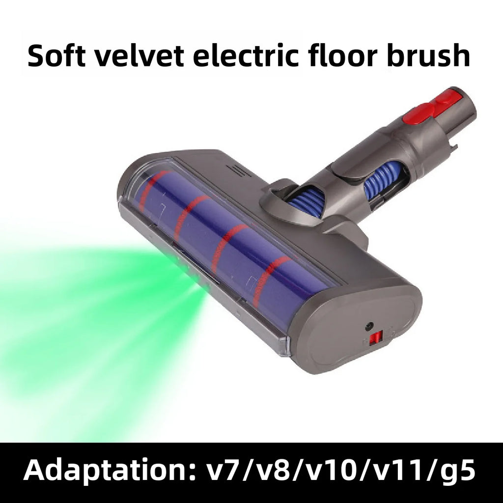 Soft Roller Brush Head w/ Green LED for Dyson V7 V8 V10 V11 Vacuum Brush Head Zpaxo MULTI
