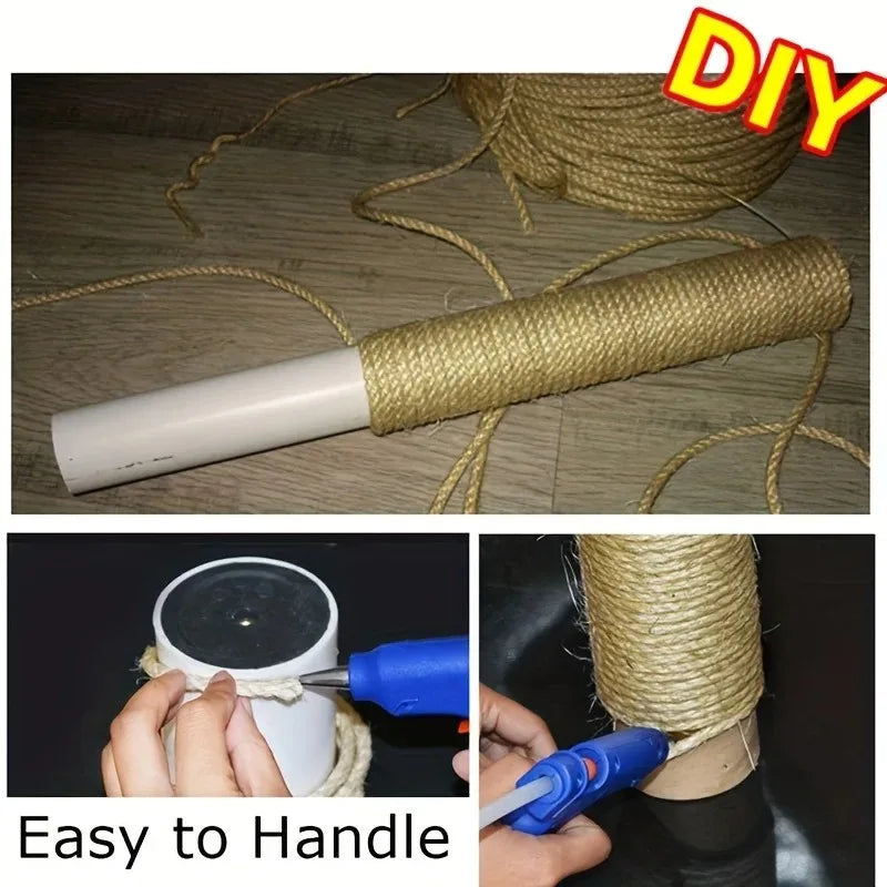 20 50 100M Natural Sisal Rope Cat Scratcher Tree Scratching DIY Toy