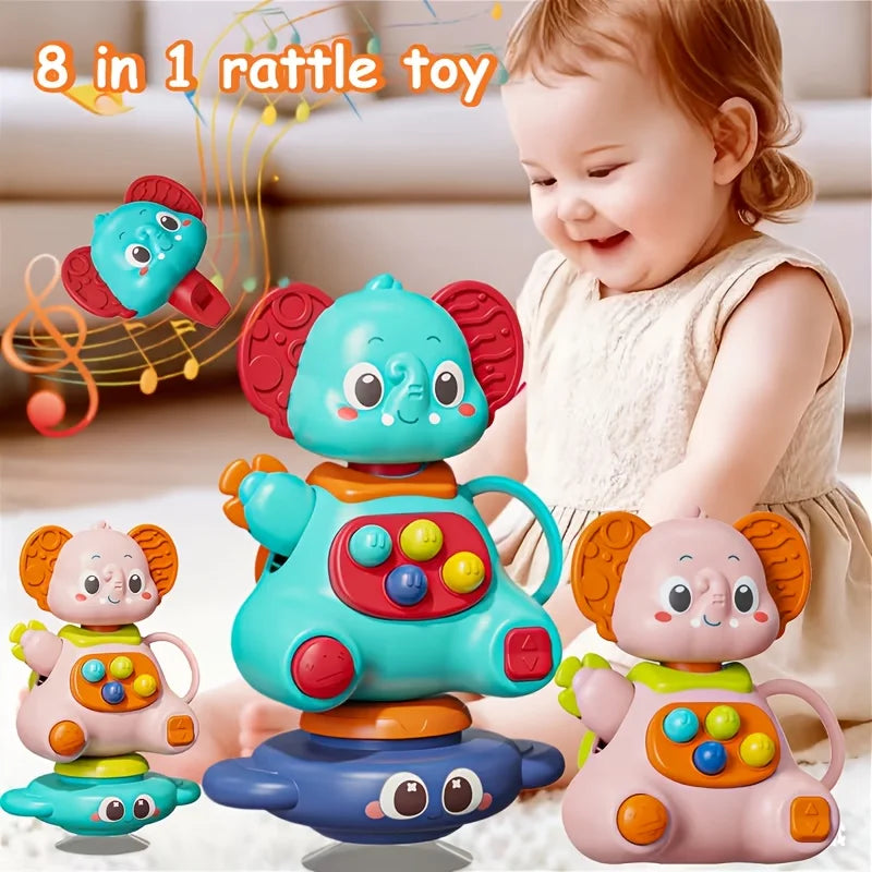 Blue Elephant Gyro Toy Huge Suction Cup That Can Rotate 360 Degrees