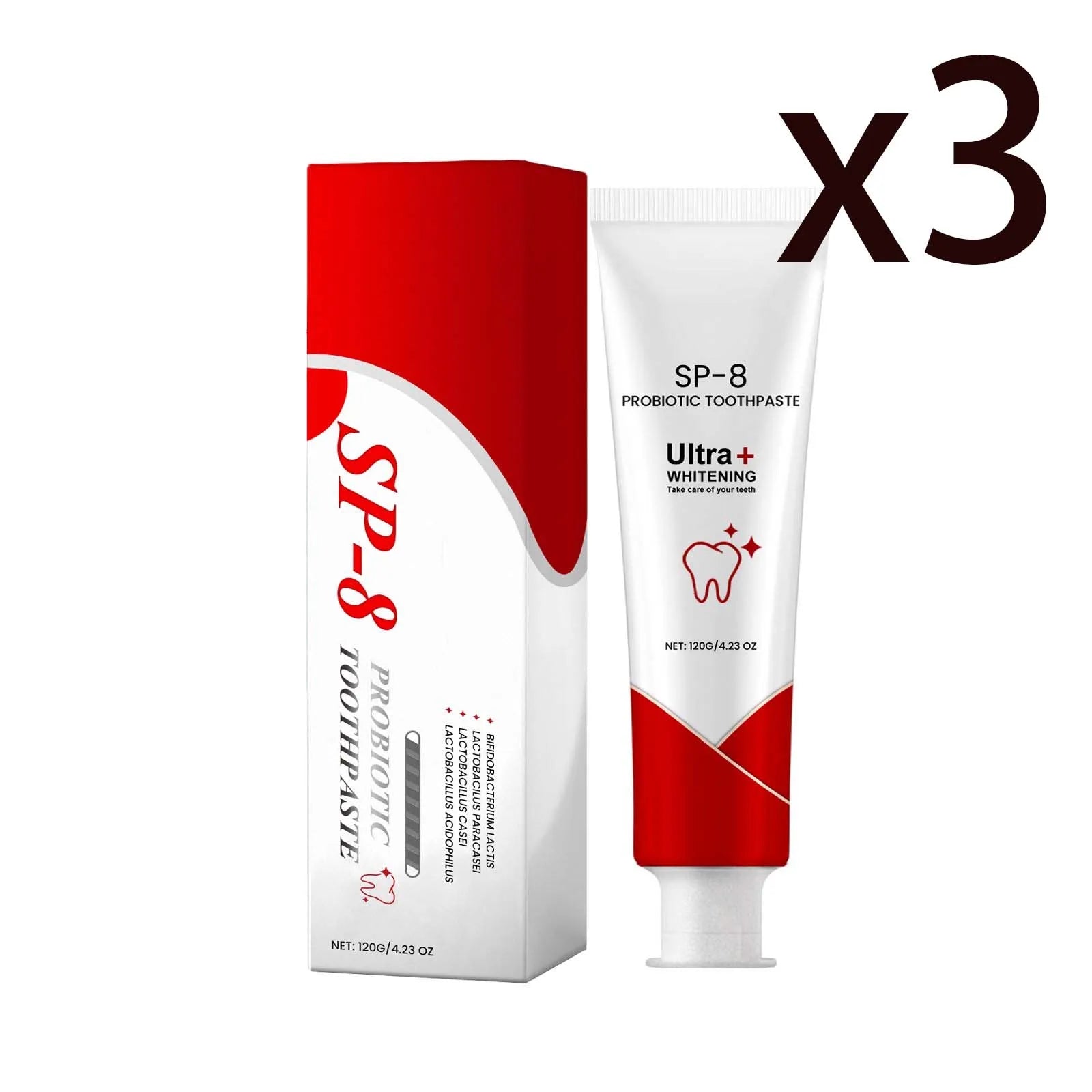 Probiotic Whitening Toothpaste – Fresh Breath & Gum Care 120g Whitening Toothpaste Zpaxo 3x120g