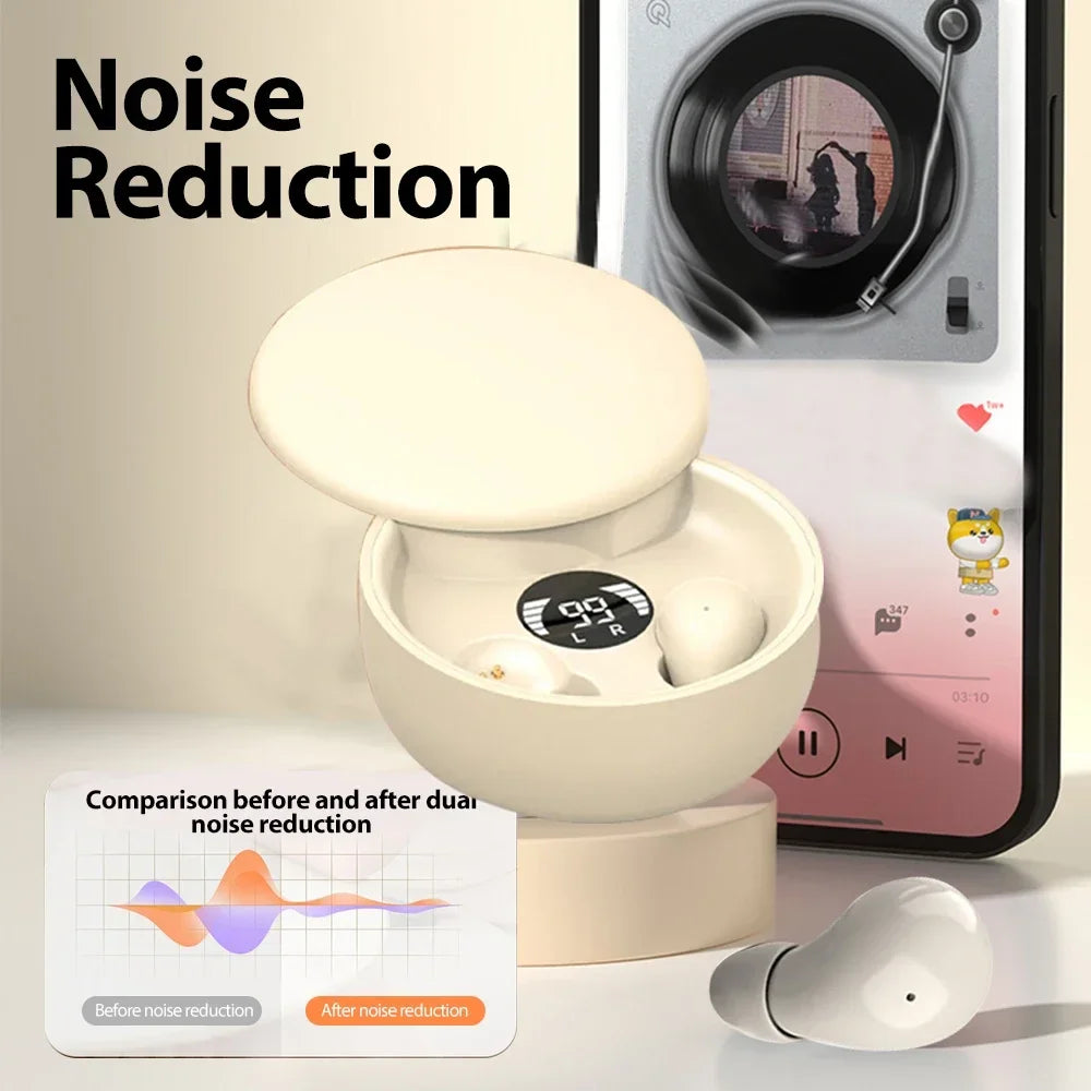 KEBIDUMEI Mini Bluetooth 5 4 Earphones Invisible Sleep Earbuds TWS
