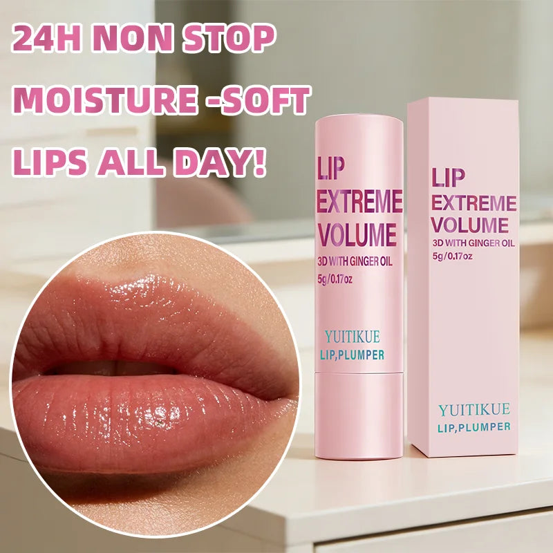 YUITIKUE Lip Plumper Stick – Hydrating, Non-Sticky Lip Balm Lip Plumper Balm Zpaxo