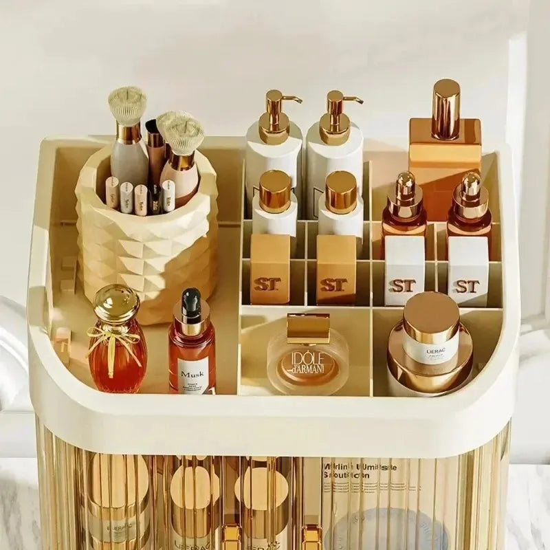 Large Capacity Dressing Table Storage Rack Dust-proof Cosmetic
