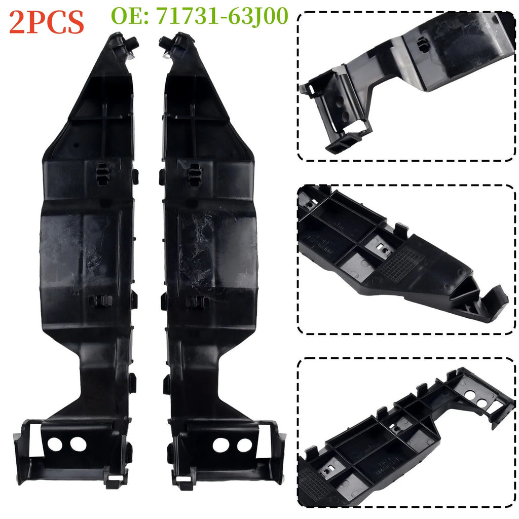 2Pcs/Set Black ABS Front Bumper Holder Bracket 71731-63J00 For Suzuki Swift 2005-2011 Car Auto Accessory Replacement Repair Part