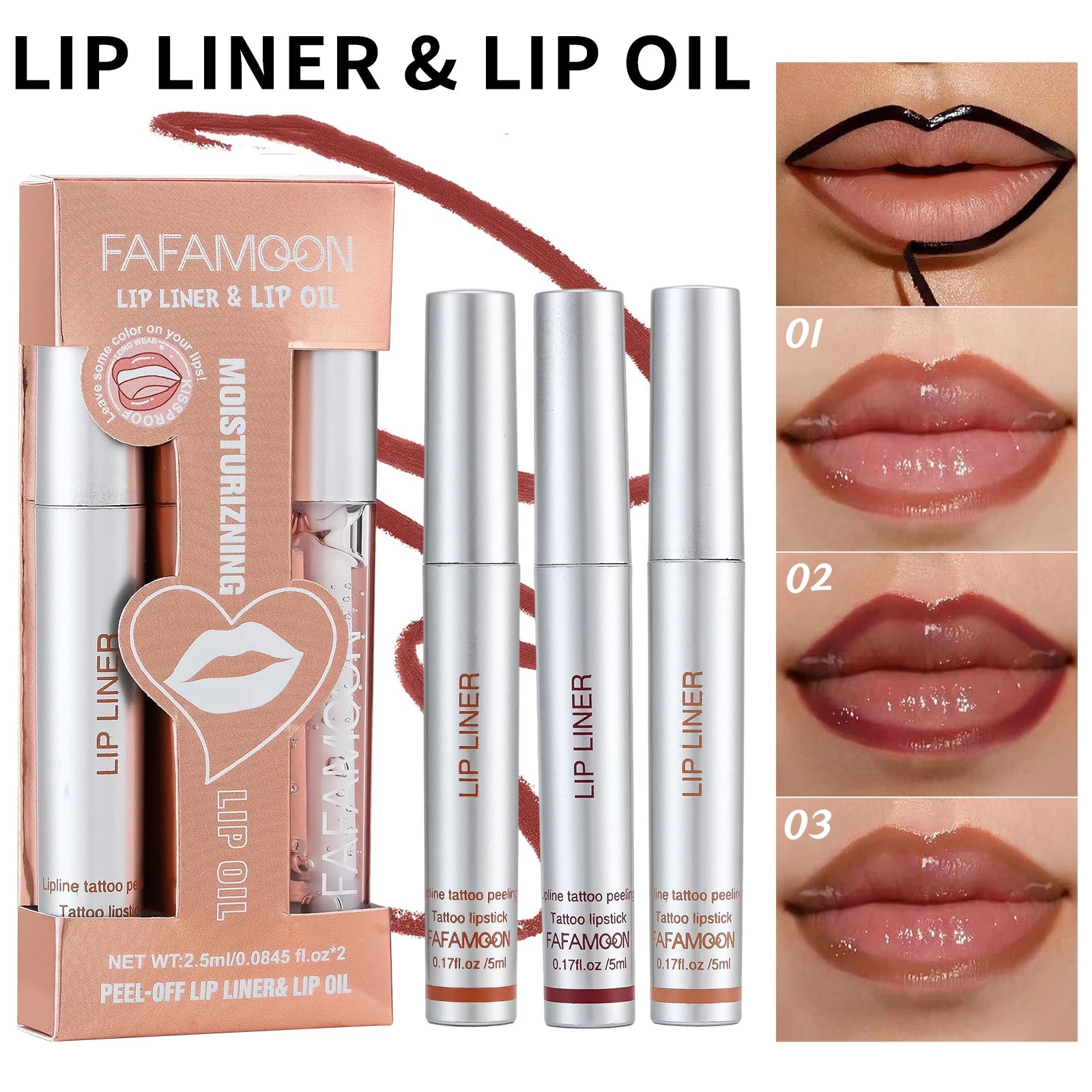 Tear-off Lip Liner Oil Moisturizing Lightweight Texture Long-lasting