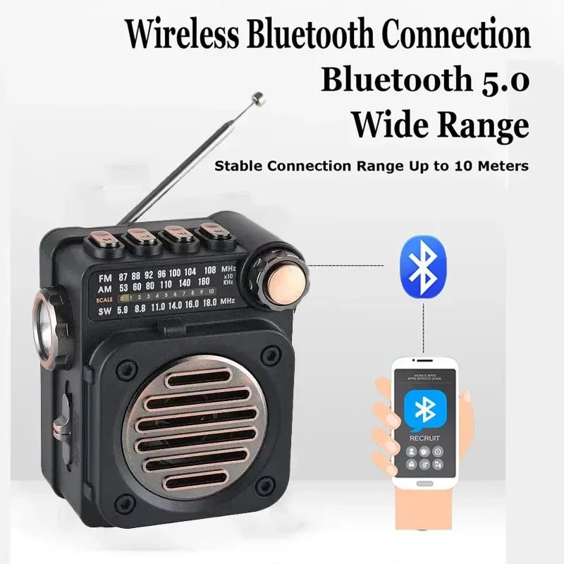 Built-in Speaker Radio Mini Pocket FM AM SW Stereo Radios Receiver