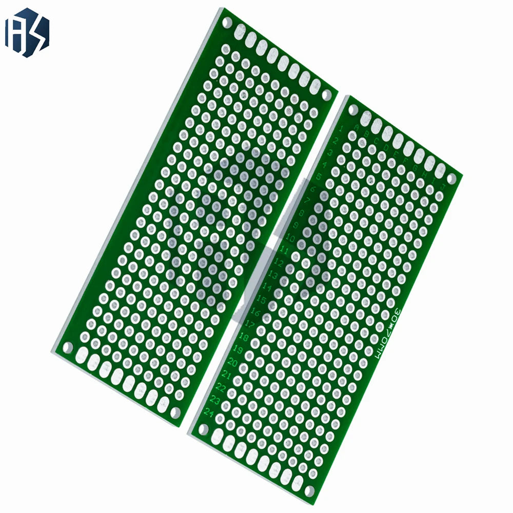 FR4 Double-sided Prototype PCB 3x7cm Universal DIY Circuit Board Green Zpaxo