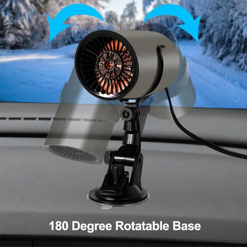 12V 2-in-1 Car Heater Fan & Windshield Defroster Anti-Fog