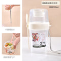Portable Parfait Cups with Lid & Fork – Yogurt, Salad & Oatmeal Portable Food Containers Zpaxo WHITE 800ml