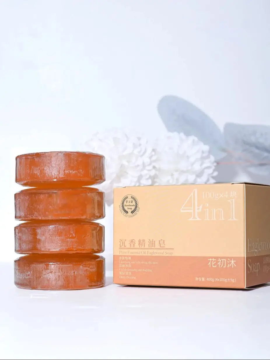 Agarwood Essential Oil Soap – 100g Natural Cleansing Bath Bar Handmade Bath Soap Zpaxo