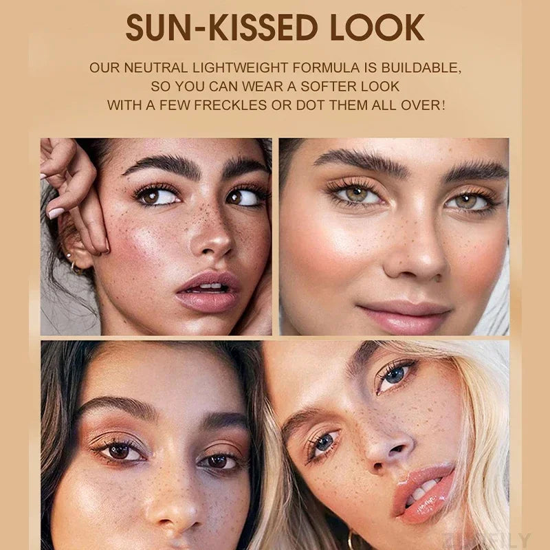4PC Natural Freckle Pencil Dot Spot Pen Create Effortless Sunkissed Makeup Long Lasting Waterproof Soft Brown Freckle Makeup Pen Zpaxo