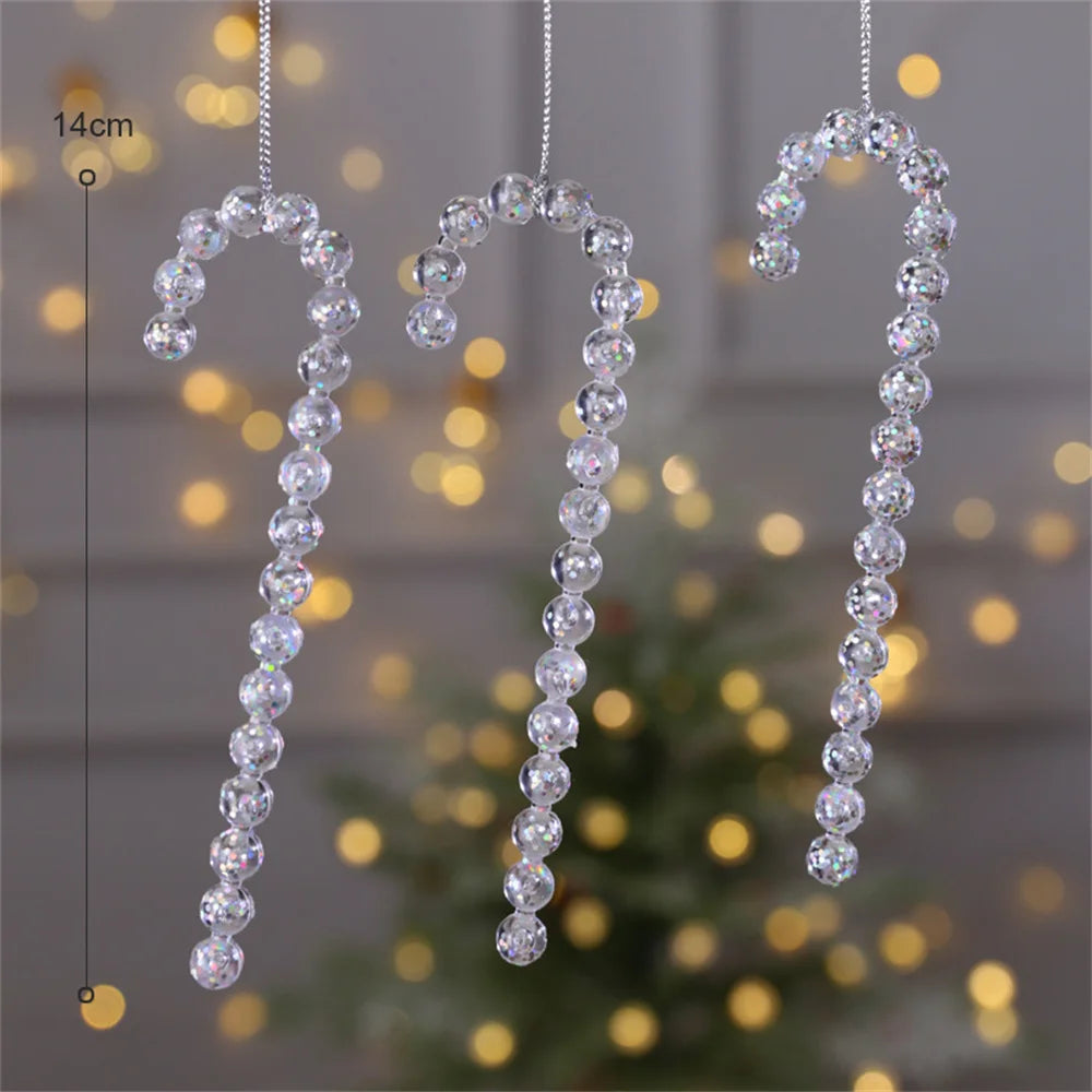 3D Crystal Snowflake Christmas Tree Hanging Ornaments 2025