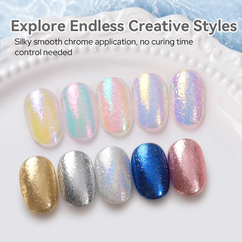 1/2pcs 3D Water Ripple Top Coat Gel Nail Polish No Washing Top Coat Nail Art Gel Naturally Formed Shape UV Soak Off Gel Varnish Zpaxo