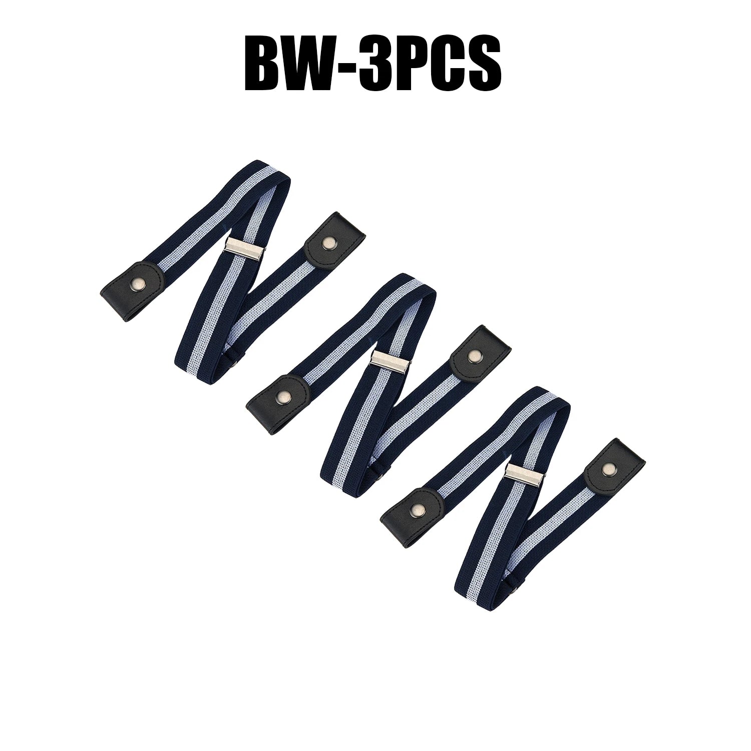 Unisex Invisible Elastic Belt Adjustable Buckle Stretch No-show Jeans
