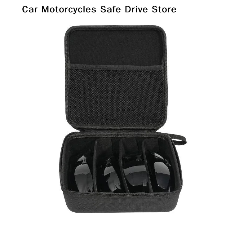 CM4 5 6 7 8 Compartments Adjustable Glasses Organizer Portable Black