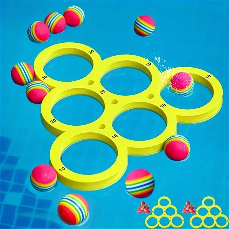 Fun Splash Christmas Party Sports Floating shower Game Toy - Durable EVA Material, Random Color Ball, Perfect for Christmas Fun Zpaxo