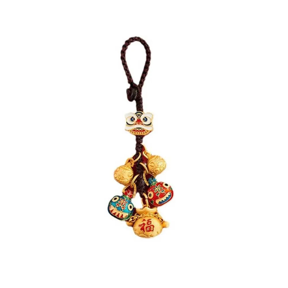 Small Pendant Car Keys Charms Car Key Charms Hand-woven Plutus Lucky Keychain Short Lanyard Chinese Style Key Chain Strap Men Zpaxo