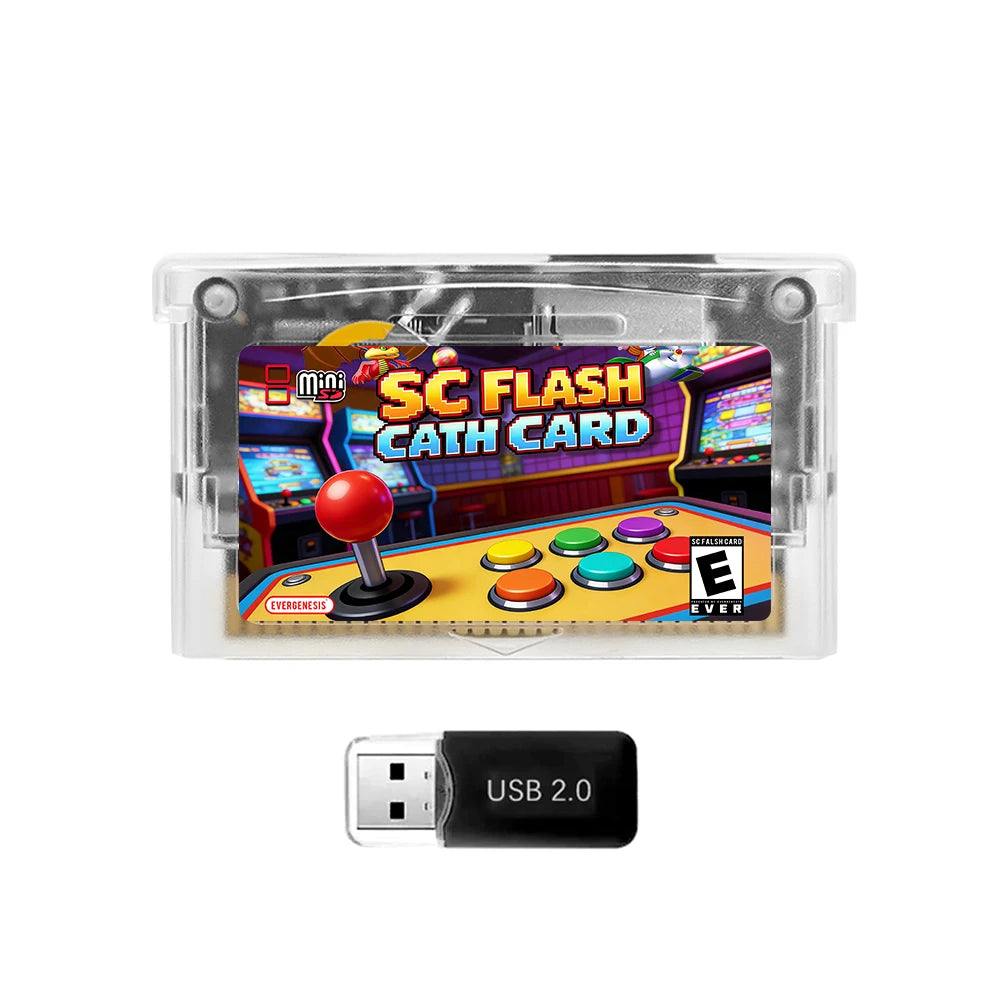 New 5000 in 1 SCFW V2.0 Mini SC Flash Card with 8G TF Card & Adapter for GBA GBC GB NES NDS Game Card Game Console Accessories Zpaxo White No Card