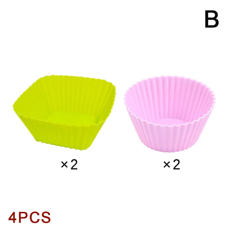 Silicone Muffin Cup Round Rectangular Paper Cake Baking Liner