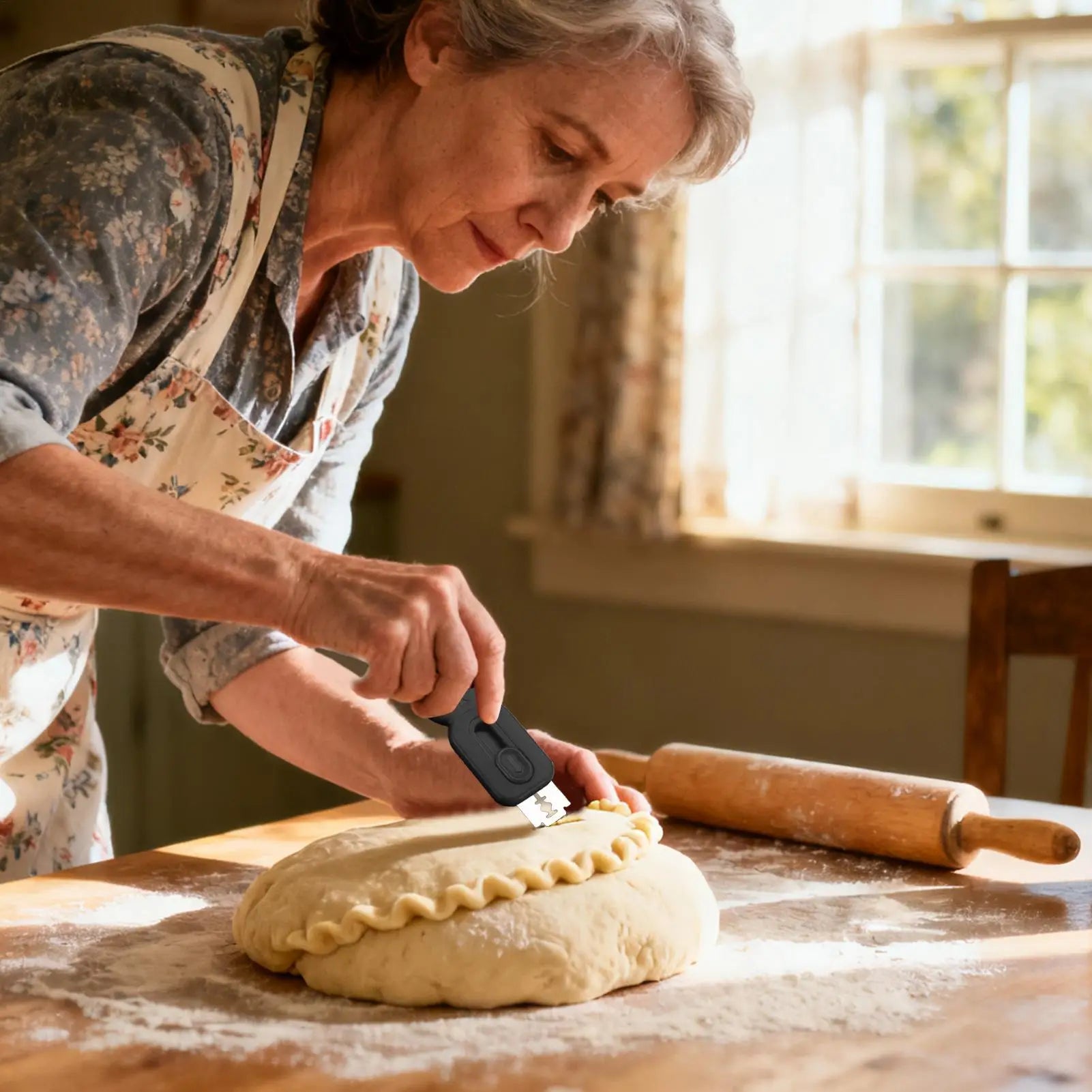 Scoring Lame Anti-Slip Handle Ergonomic Dough Scorer Baking Supplies Bread Lame for Crafts Festival Home Party Kitchen Zpaxo
