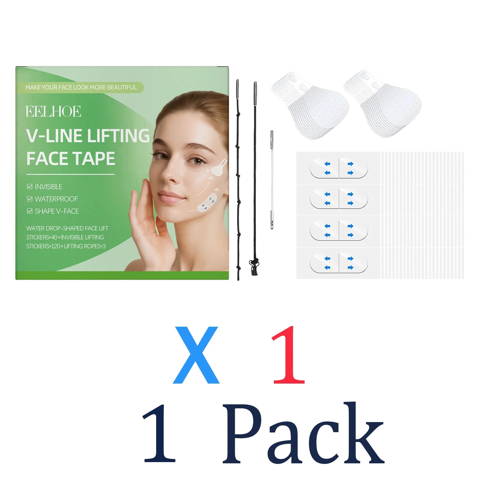 Invisible Facial Lifting Patches Set for Face Contouring Skin Tightening moisturizing Holiday Gift Winter Skincare Daily Care Zpaxo 1 Pack