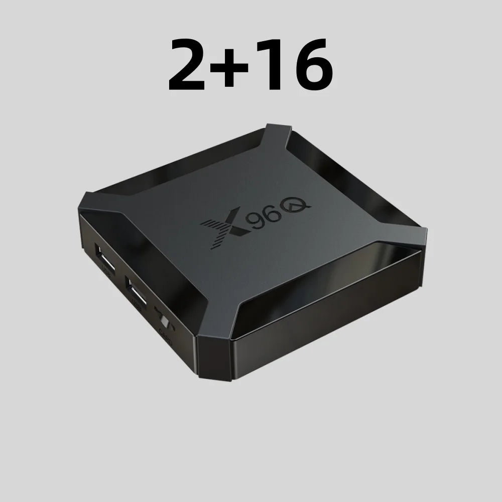 X96Q Android10 TV BOX Allwinner H313 Quad Core Chip Wifi 4K HDR Media Zpaxo X96Q-2G16G 100V-240V US Plug