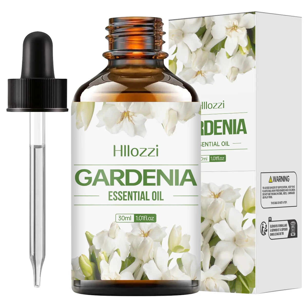 Gardenia essential oil, a pure floral scent, suitable for body massage and hair care, can also be used in a diffuser Zpaxo 30ml Other