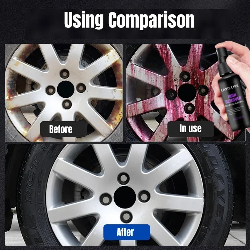 50/100ml Paint Rust Inhibitor Paint Rust Remover Derusting Spray Car Rust Removal Spray Car Wheel Hub Rust Remover Accessories Zpaxo