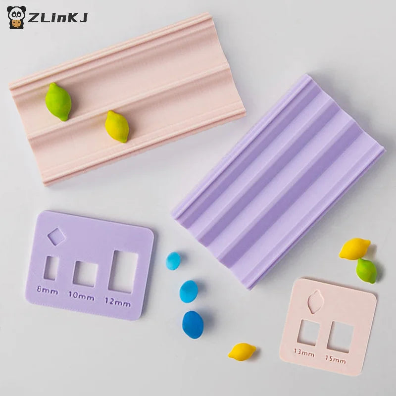 3D Lemon Mushroom Rhombus Beads Pottery Polymer Clay Mold Miniature Zpaxo
