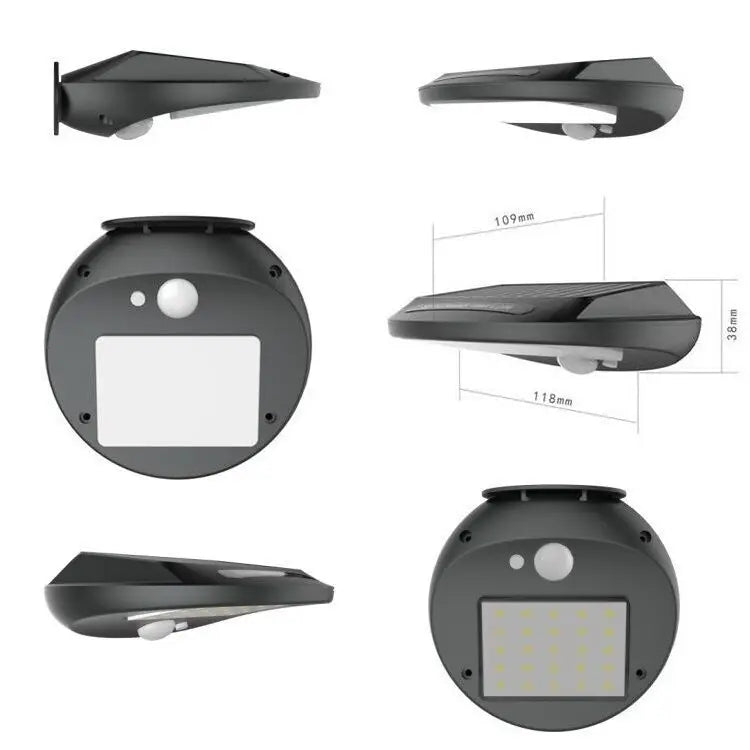 Outdoor Solar Motion Light Sensor Wall Lamp LED Weather Resistant Zpaxo