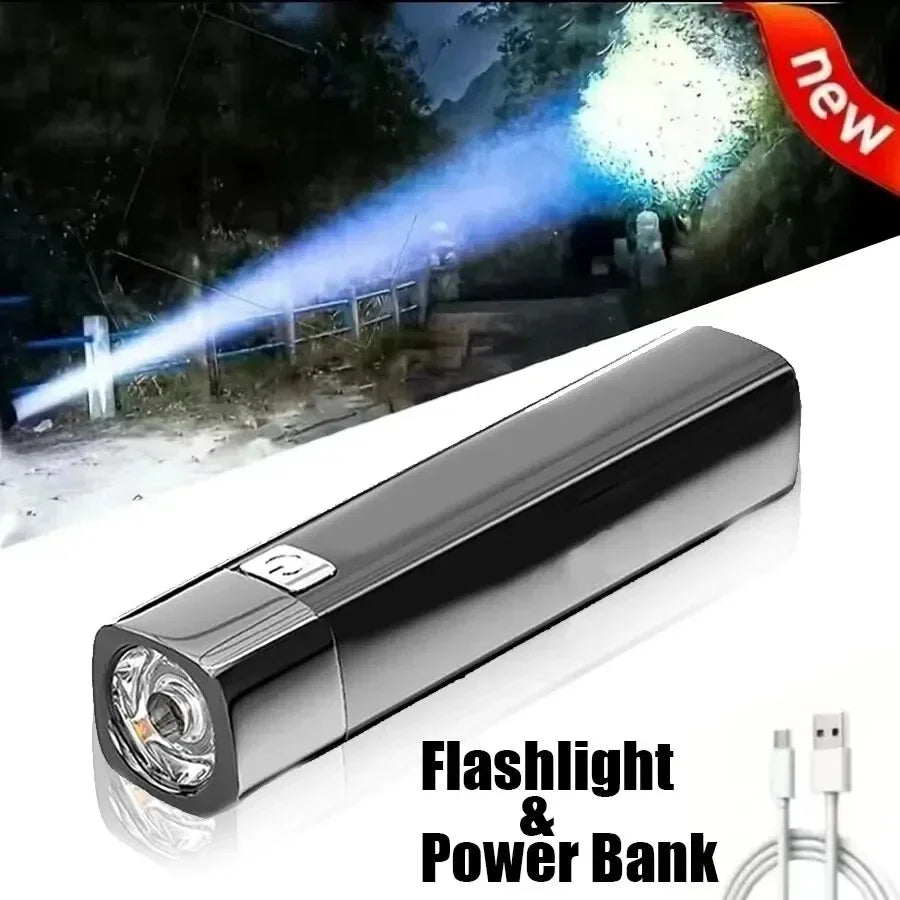 ESMARTER G3 Tactical LED Flashlight 2-in-1 Power Bank USB