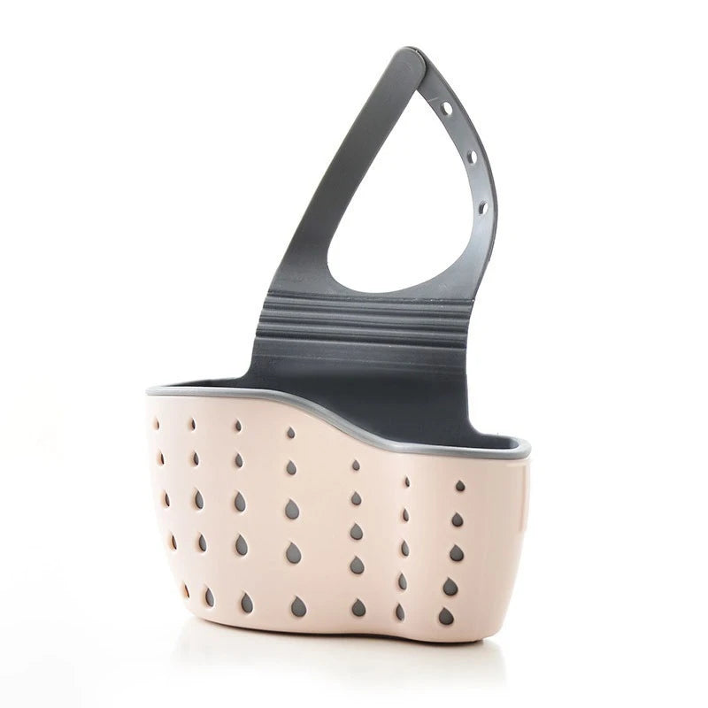 Adjustable Press Button Sink Draining Hanging Basket Kitchen Storage