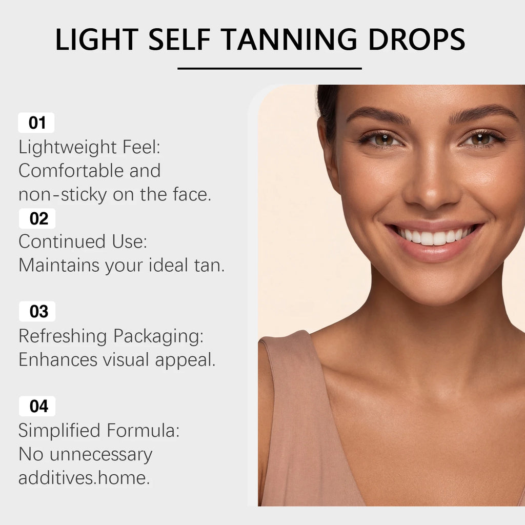 Hoygi Self Tanning Drops – Streak-Free Sunless Bronzing Serum Self Tanning Serum Zpaxo