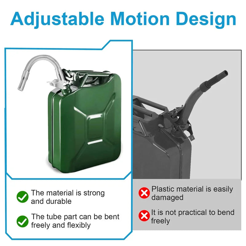 Flexible Stainless Steel Jerry Can Spout – Fuel Nozzle
