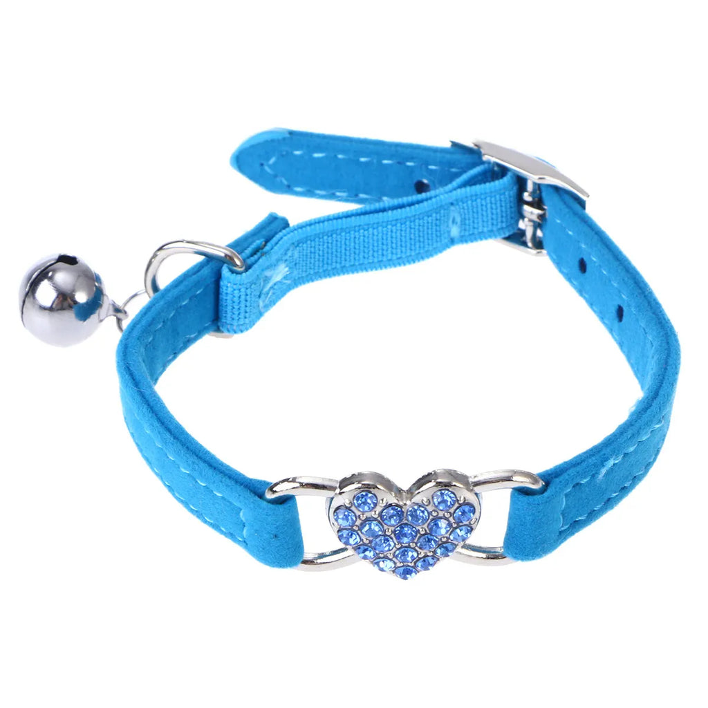 Personalized Peach Heart Dog Collar Adjustable Fit Small Medium Dogs