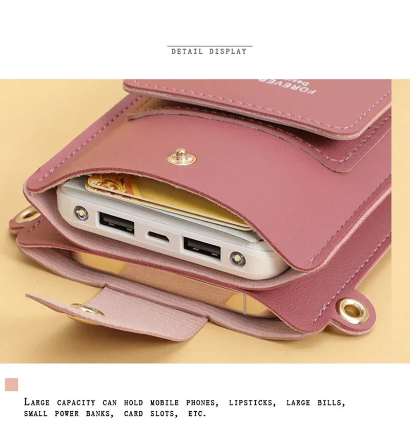 Leisure Fashion Cellphone Bag Screen-touch Design Crossbody Shoulder
