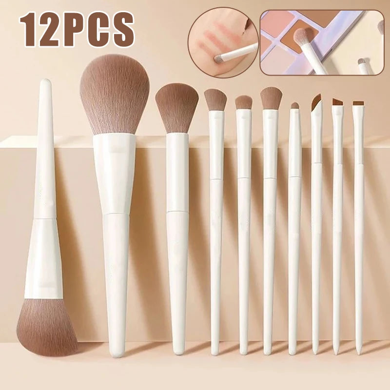 5-12PCS Professional Makeup Brushes Tool Set Eyeshadow Liner Contour Foundation Blend Brush Women Facial Beauty Cosmetics Tools Zpaxo