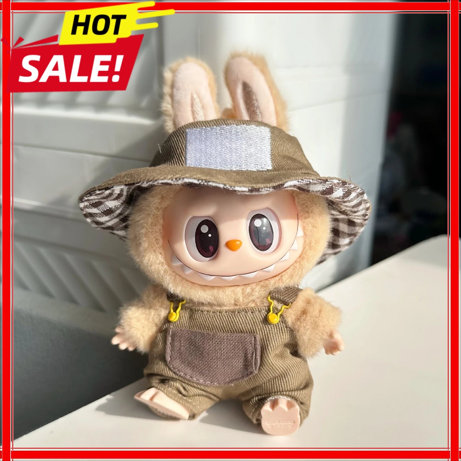 Labubu 17cm Doll Clothes Set – Sweater, Hat, Bag & Glasses Doll Clothing Set Zpaxo