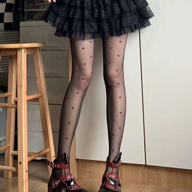 1 Pair Sexy Women Pantyhose Tights Seamless Lace Mesh Fishnet Summer