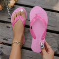 Women Slippers Summer Beach Shoes Outdoor Flip Flops Solid Sandals