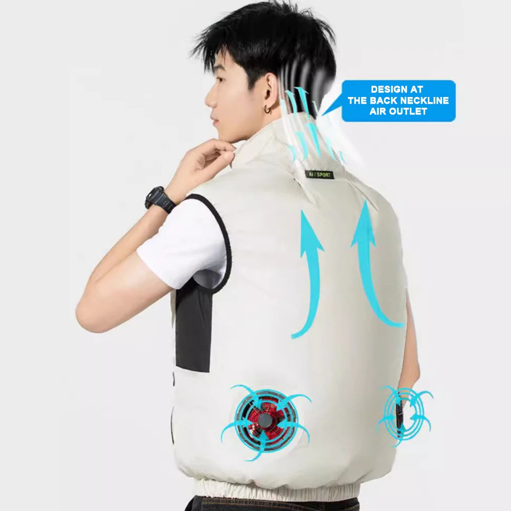Wearable Cooling Vest Heat Resistant Air Conditioner Clothes