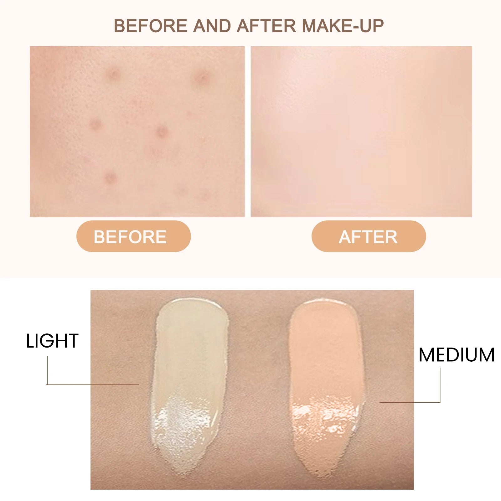 CC Cream Foundation Waterproof Brighten Moisturizing Foundation Concealer Oil-Control Sunscreen Spf 50 Zpaxo