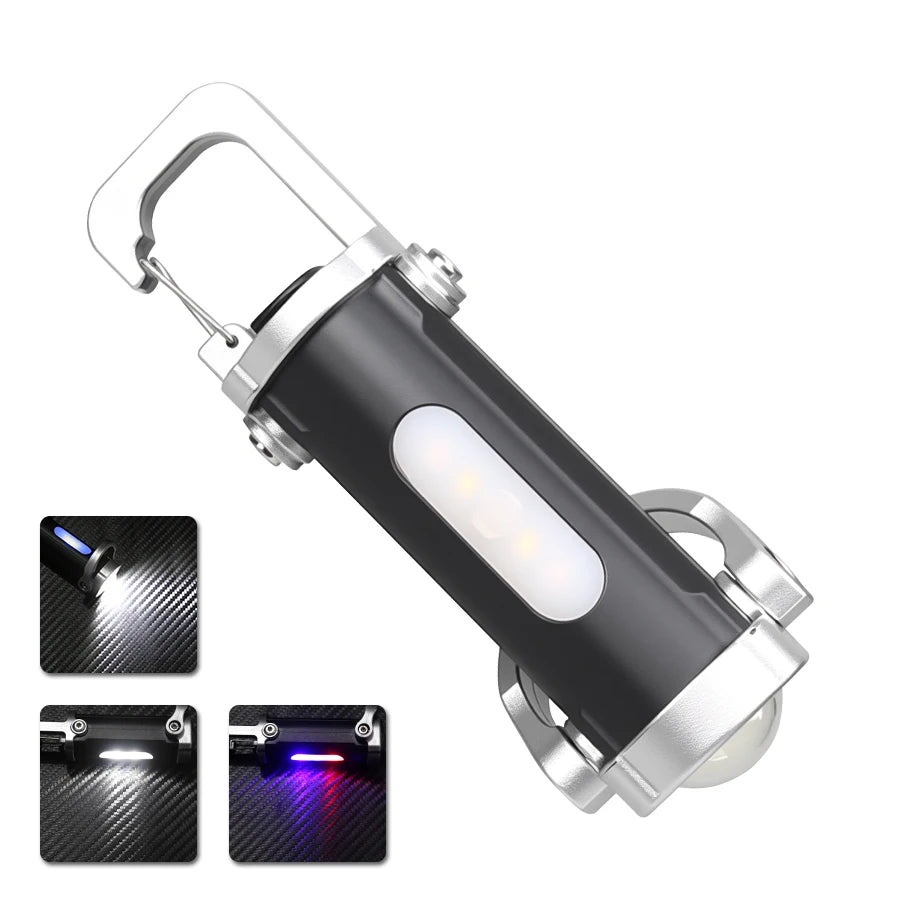 COB LED Keychain Flashlight – Rechargeable Waterproof Pocket Light