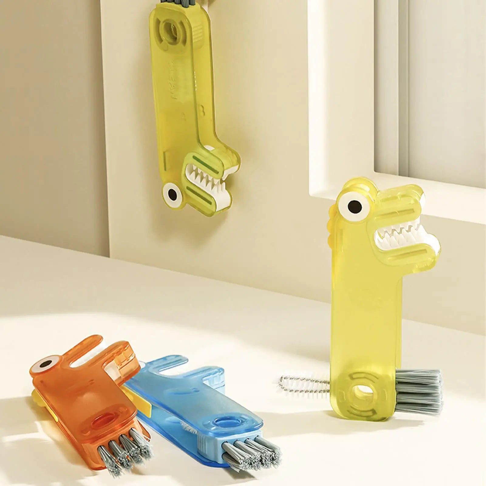 Multifunctional 1 Bottle Lid Cleaning Brush Water Cup Gap Cleaner